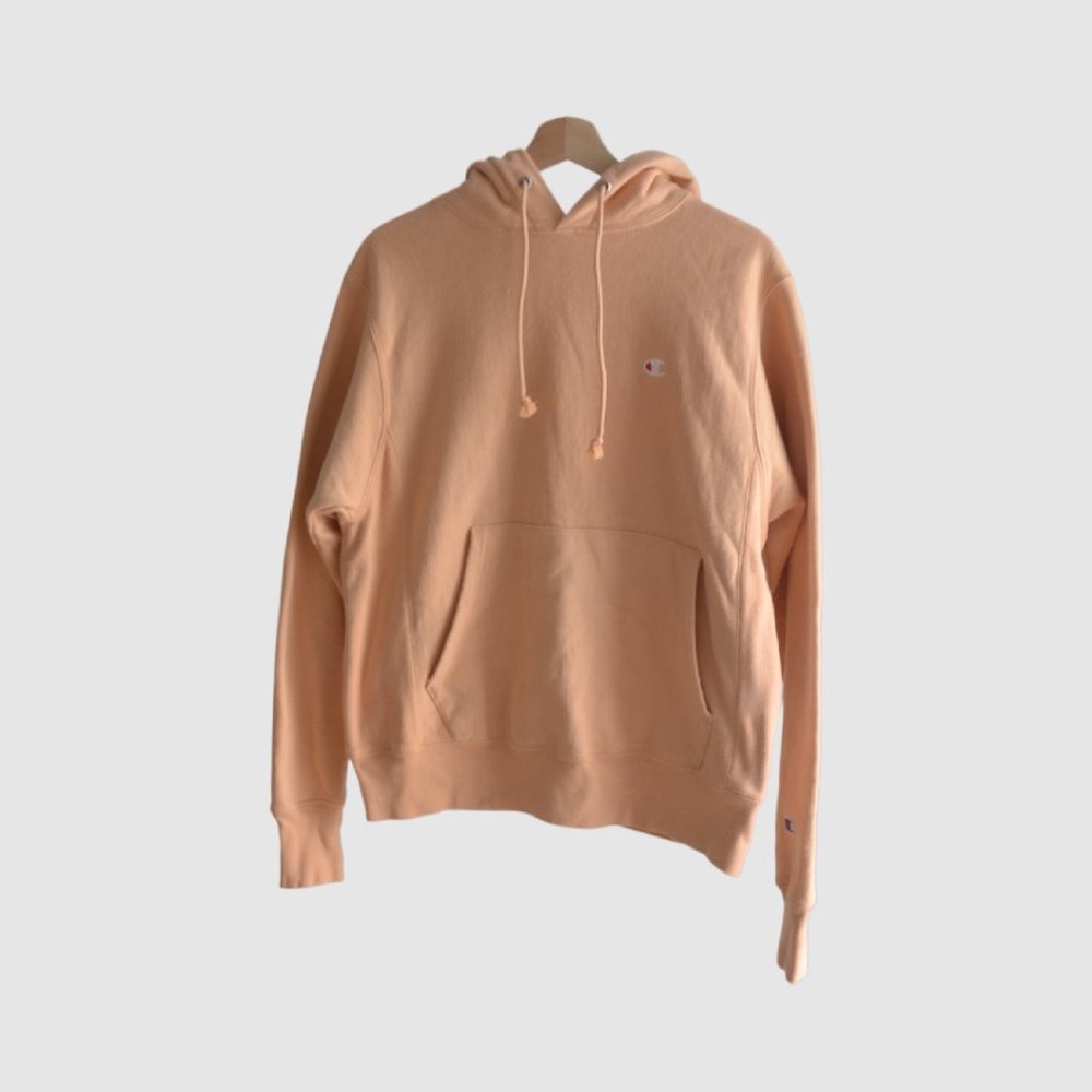 Champion UO Exclusive Reverse Weave Hoodie – Peach, Size S, Cozy & Stylish
